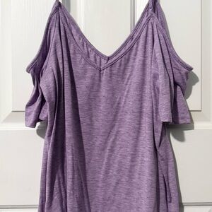 Lavender Cold Shoulder Blouse
